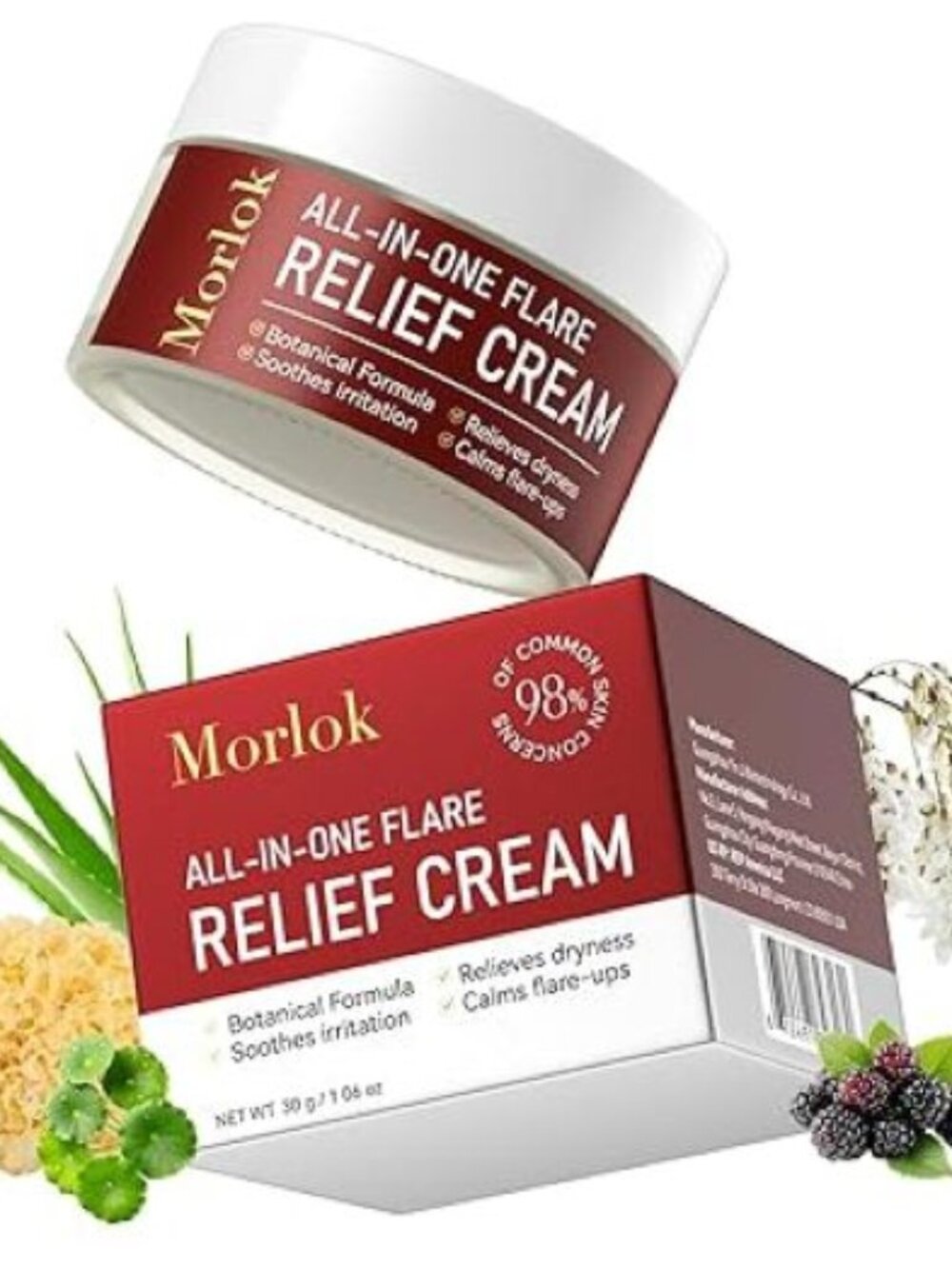2 Korean Universal Flare Care Ointment Sensitive, Irritated Itchy Skin 1.06 oz